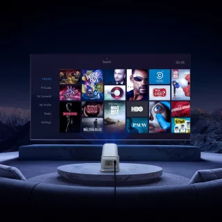 Mini Beamer - Draagbare Projector - 4K Decoder - 720P HD - Smart Projector - WiFi 6 - Bluetooth 5.0 - Home Cinema - Buitenbioscoop - Rotatie 180° - Auto Keystone - Stil Geluid - Compact - HDMI - USB - Voor Smartphone & Laptop