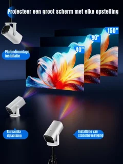 SCH® Mini beamers - Projector - Mini beamer - Wit - 20cm x 11cm x 11cm