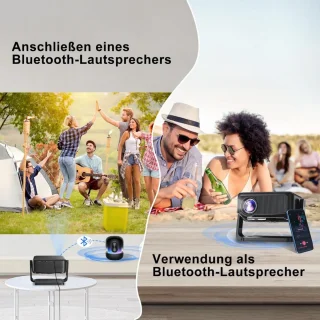 Mini beamer - Projector - Beamerscherm - Projectiescherm - Outdoor & Indoor Projector -