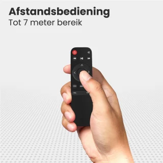 Auronic Beamer 10.000 Lumen - WiFi Projector - 1080P Full HD Streamen vanaf je telefoon - Smart Mini Beamer - HDMI-kabel - Afstandsbediening - Zwart