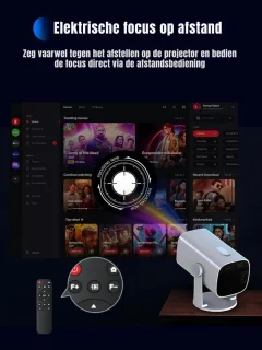 SCH® Draagbare beamer - Beamer - Projector - Mini Beamer - Wit - 20cm x 11cm x 11cm