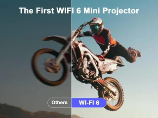 Mini-beamer Auto Keystone 4K/200 ANSI projector met wifi 6 BT 5.0 - Draagbaar, 130 inch scherm, 180 graden rotatie - Geïntegreerd Android-besturingssysteem 11.0 Beamer