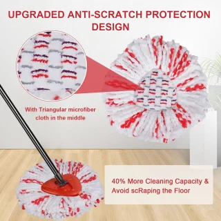 Mop Hoofd Vullingen voor Turbo Mops - Microfiber Vervangingen voor Diepe Reiniging