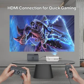 Draagbare Bluetooth Mini Projector - 10000 Lux 1080P HD Beamer voor Thuis en Buiten