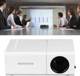 Miniprojector, resolutie 1920 x 1080, ondersteuning voor projectiegroottes van 24 tot 60 inch, draagbare projector met afstandsbediening voor films in de buitenbioscoop
