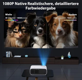 Achtergrond projectorgordijn 1080p voor thuisbioscoop-ervaring Beamer