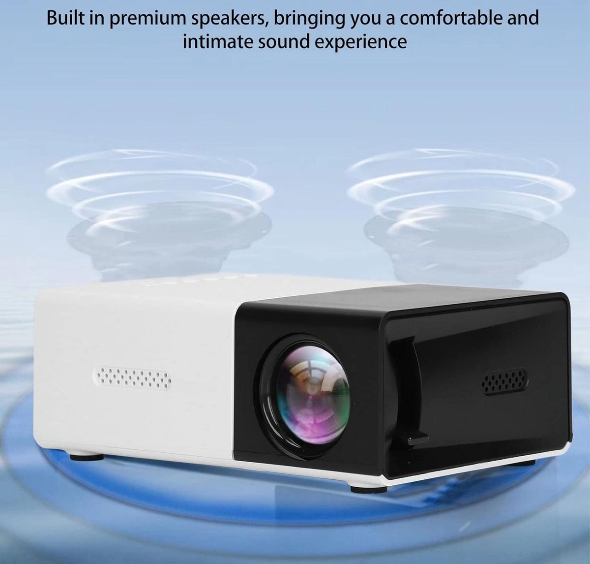 1080P Mini Draagbare Projector met Luidsprekers voor Smartphone en Laptop