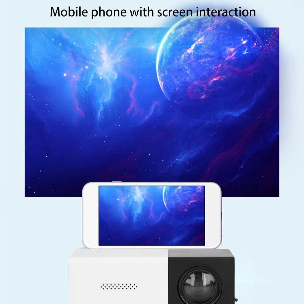 1080P Mini Draagbare Projector met Luidsprekers voor Smartphone en Laptop
