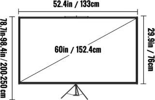 4K HD Projectorscherm 60 Inch