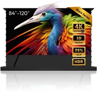 4K UHD laser-tv-beamer met 92-inch elektrisch scherm