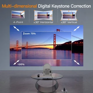 4K Ultra HD LED Smart projector Android 11 WiFi Bluetooth