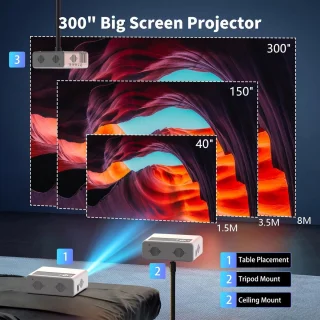 AKATUO 4K Home Cinema Projector