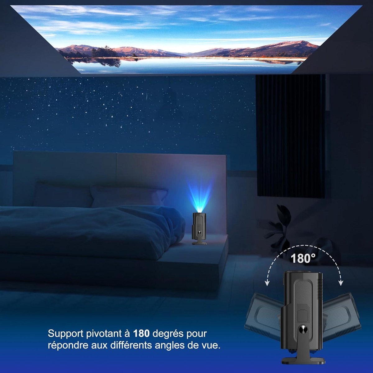Allesin Mini Beamer 4K Native 1080p Projector