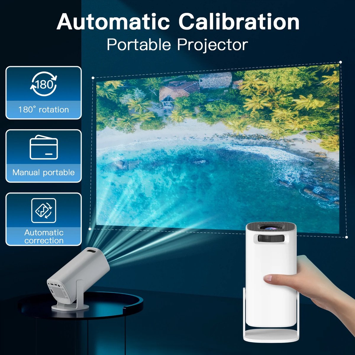 Android 11 Projector Wifi 6 Bluetooth Smart
