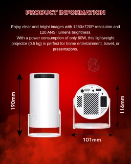 ANVARA® Mini Projector 2025 – Mini Beamer