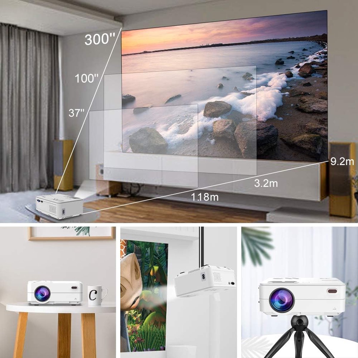 Artlii Enjoy2 Mini Beamer Full HD Projector