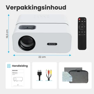 Auronic Beamer 10.000 Lumen Full HD WiFi Smart Mini Beamer Wit