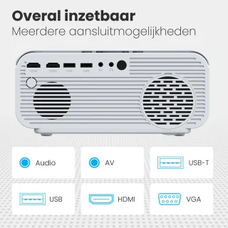 Auronic Beamer 10.000 Lumen Full HD WiFi Smart Mini Beamer Wit