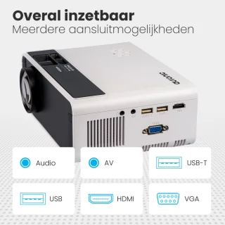 Auronic Mini Beamer HD Ready WiFi 4500 Lumen Wit