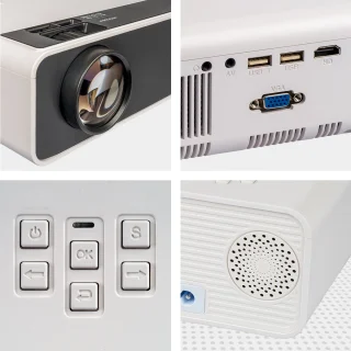 Auronic Mini Beamer HD Ready WiFi 4500 Lumen Wit