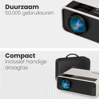 Auronic Mini Beamer HD Ready WiFi 4500 Lumen Wit
