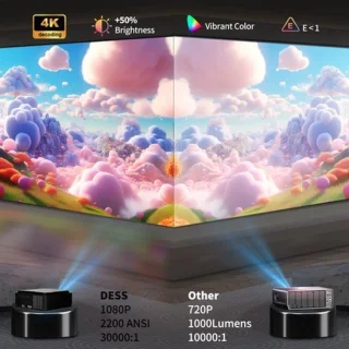 Beamer 1080P Full HD zwart