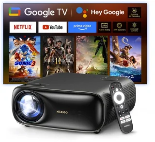 Beamer 1080p smart projector met Google TV, autofocus en HDR