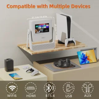 Beamer 720p HD zwart - smart touchscreen projector