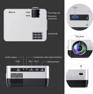 Beamer draagbaar - 1080P Full HD WiFi Bluetooth - 7.500 lumen LCD