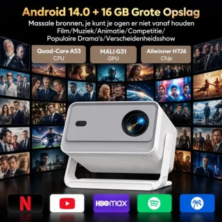 Beamer Full HD 1080P LCD-projector wit