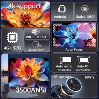 Beamer J10-EU - Android-smart-homecinema - wit