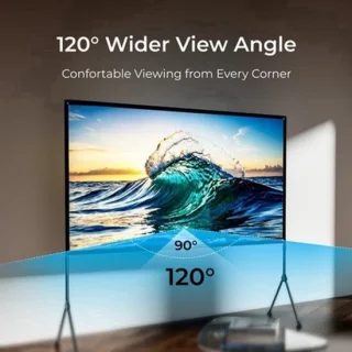 Beamer - mini projector - Full HD - met 120-inch projectiescherm en standaard