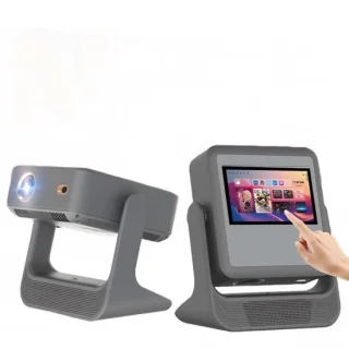 Beamer Touchscreen Smart - 1200 ANSI lumen full HD 1080p - 7 inch scherm draagbaar - wifi 6 bluetooth - voor thuisbioscoop gaming zakelijk