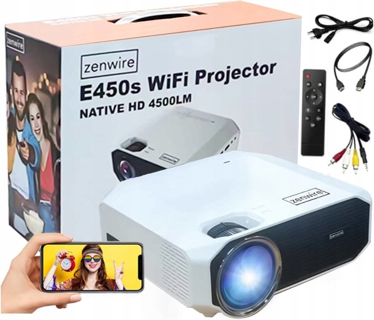 Bemaer Zenwire E450S Mini Beamer Full HD