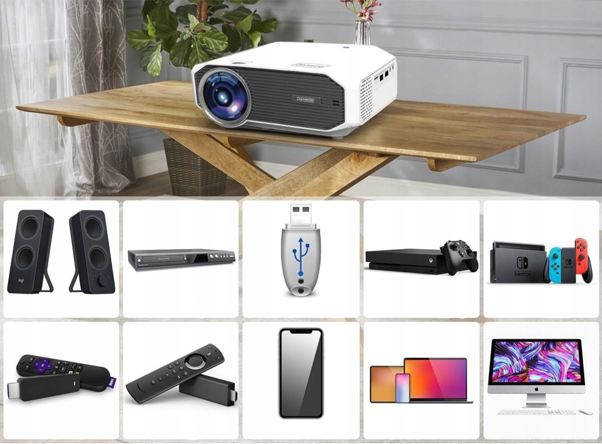Bemaer Zenwire E450S Mini Beamer Full HD
