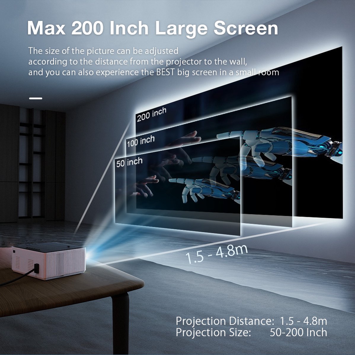 BlitzWolf FHD Mini Draagbare Projector