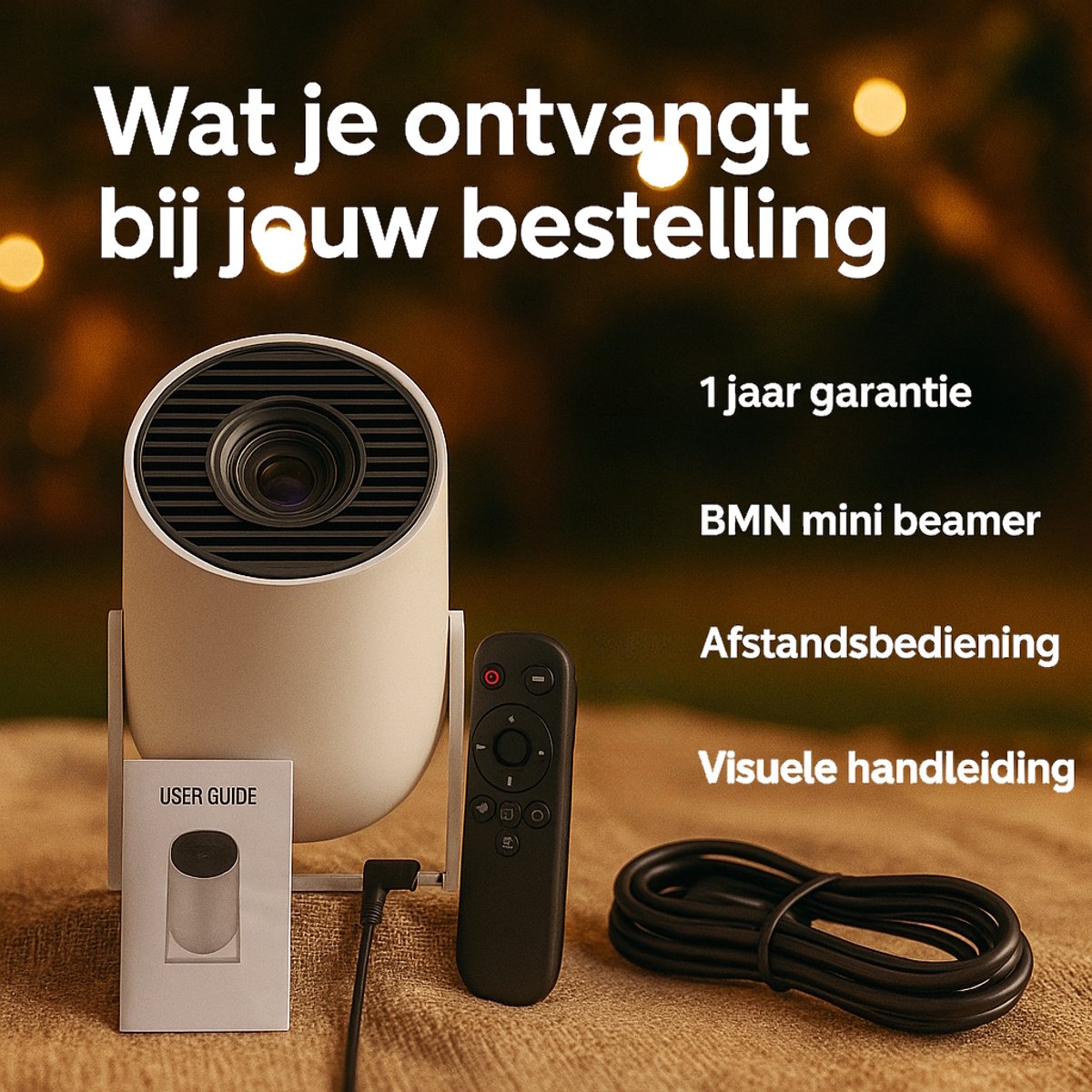 BMN® Premium Mini Beamer 2025 Wit