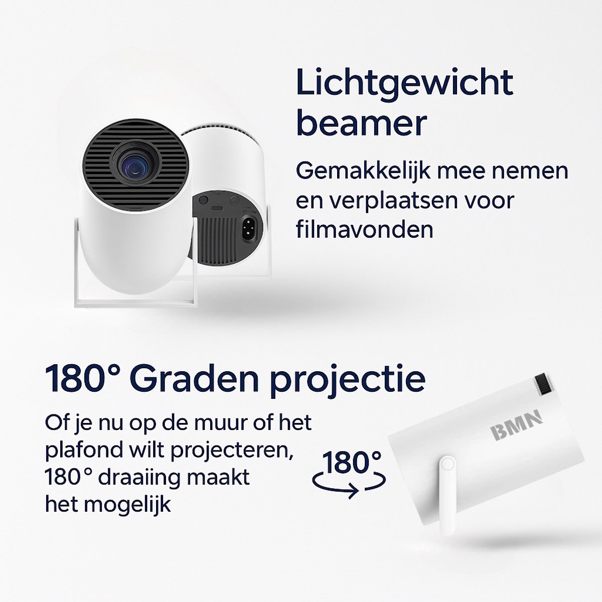 BMN® Premium Mini Beamer 2025 Wit