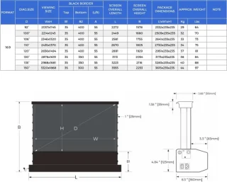 Bodemprojectiescherm ALR/CLR Motorisch Vloerscherm 8K/4K UHD 178° Grijs