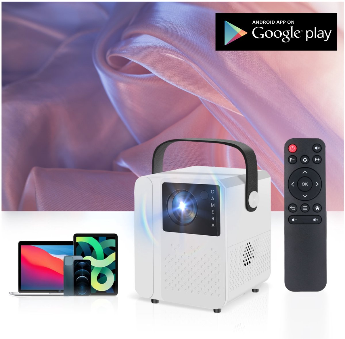 De Boscer T2 PRO Android Mini Projector in één oogopslag