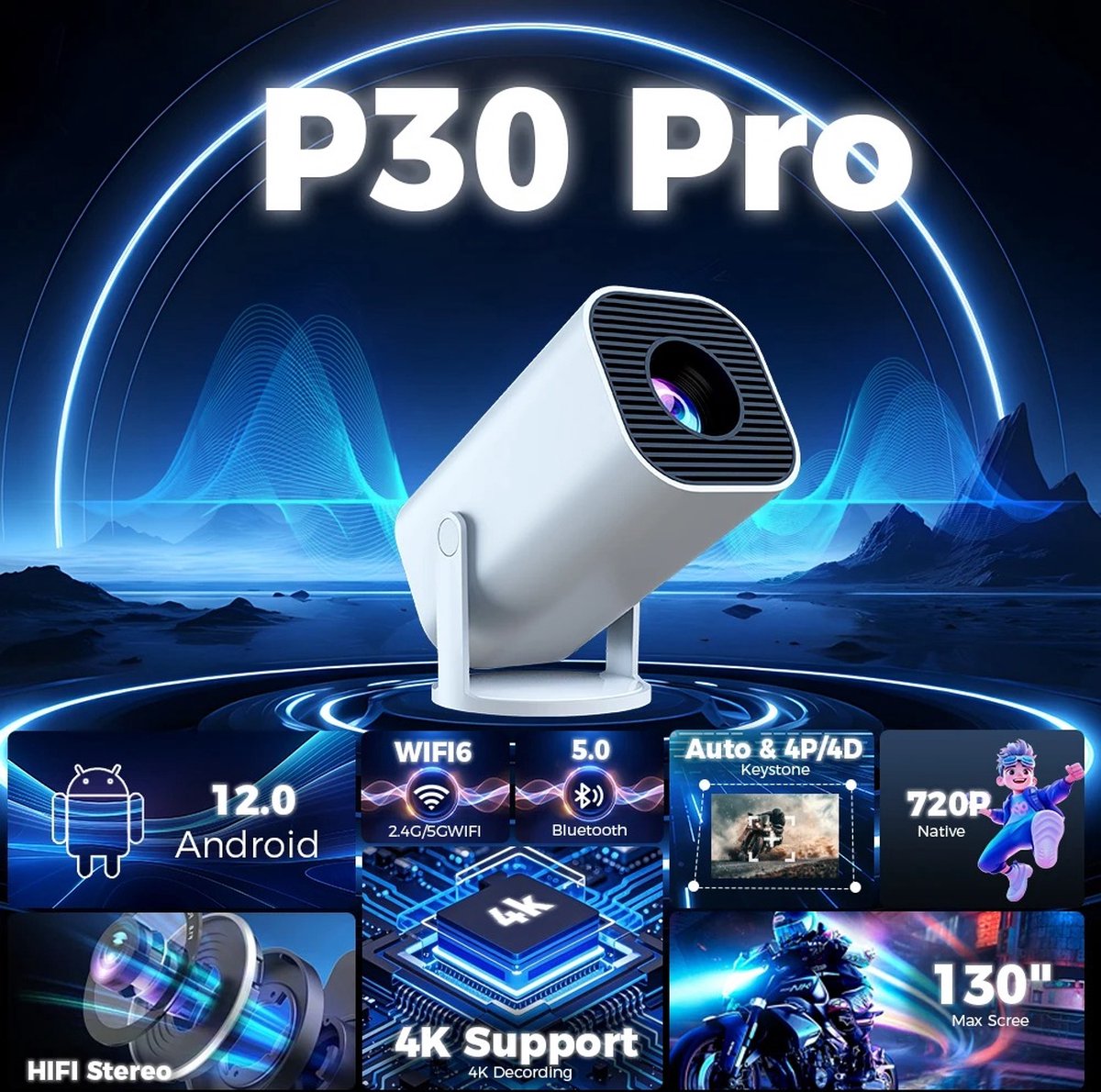 By Barkhuis Mini 4K Projector