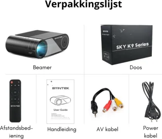 BYINTEK Mini Beamer Smartphone Zwart
