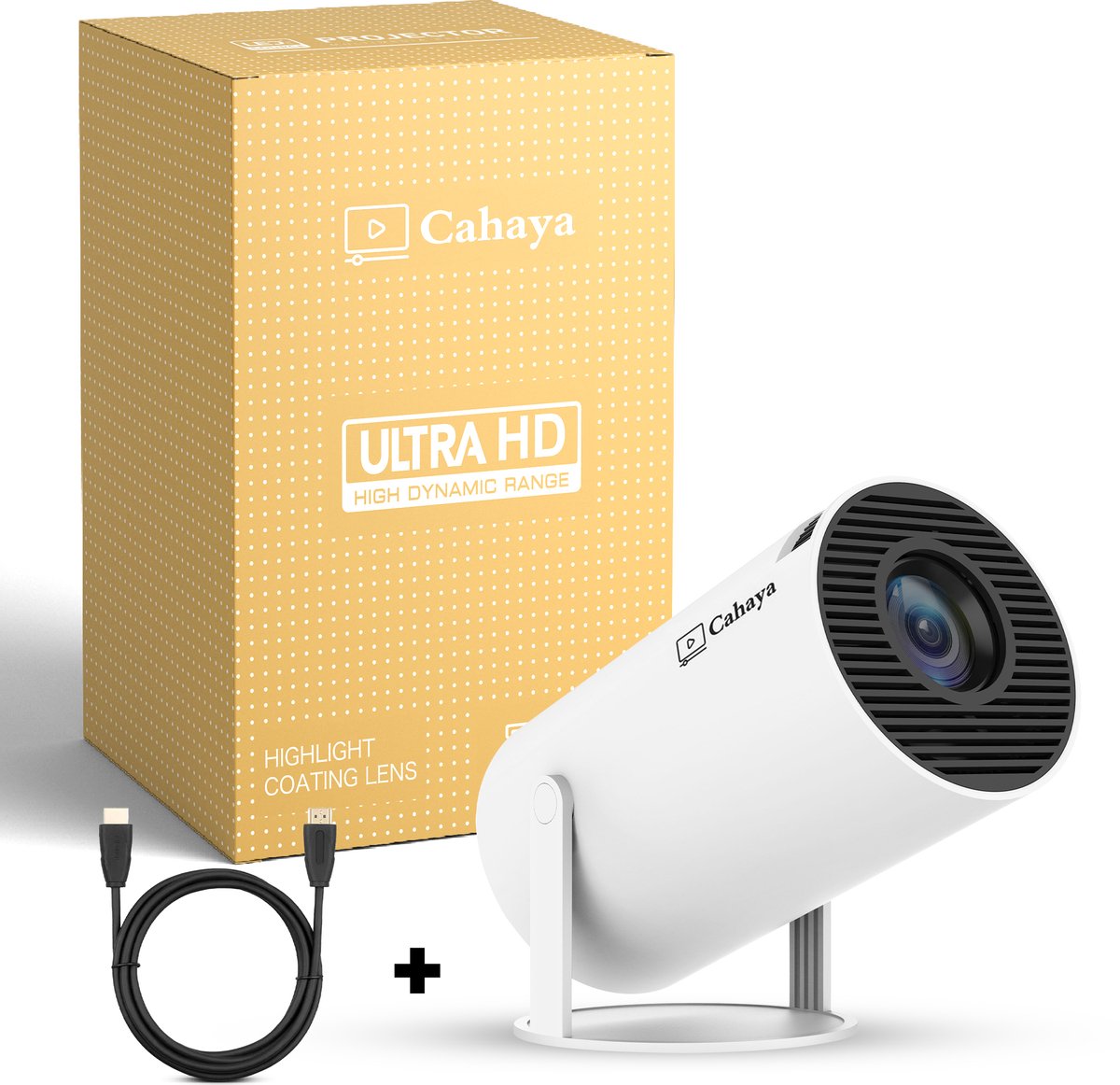 Cahaya 2025 Pro Mini Beamer met Android 11.0