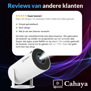 Cahaya 2025 Pro Mini Beamer met Android 11.0