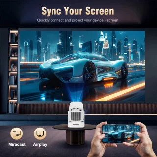Cahaya Nova Mini Beamer 4K Android 12.0
