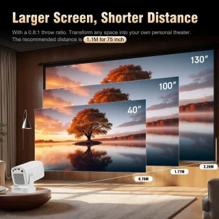 Cahaya Nova Mini Beamer 4K Android 12.0