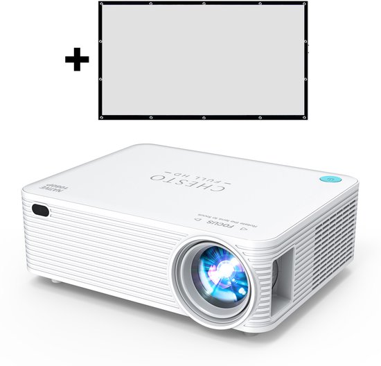 Chesto Beamer Full HD 10.000 Lumen + Projectiescherm