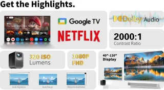 Cinema Galaxy G1 Smart LED Mini Projector FullHD
