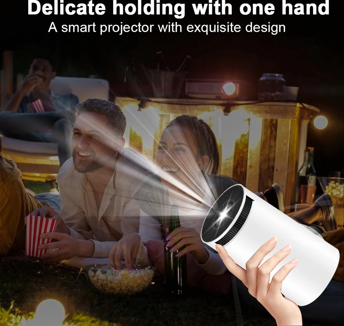Collox Mini Beamer 4K Android 11 Grijs