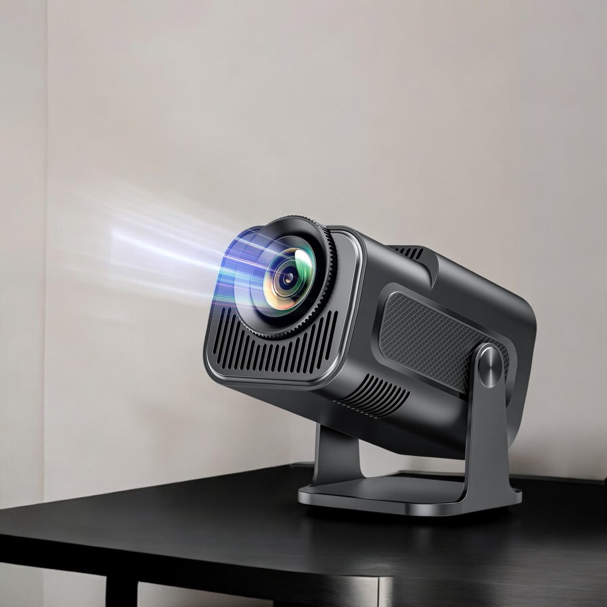 Compacte Zwarte Beamer Android 11.0 720p 4K Bluetooth WIFI USB